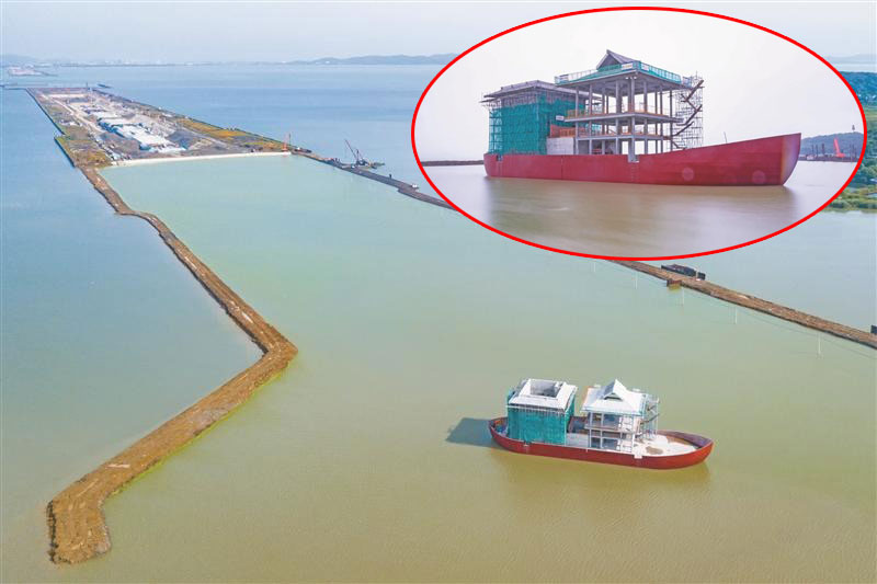 2020年6月15日，太湖隧道南泉段第二倉順利完成回水作業(yè)，湖中新增了一座畫舫風(fēng)亭，成為融合太湖自然風(fēng)貌的新景觀。